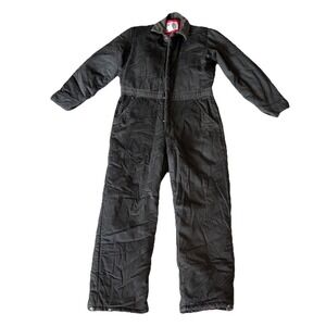 Vintage SEARS Roebucks Lined Farm Coveralls Jumpsuit Workwear Dark Green Medium